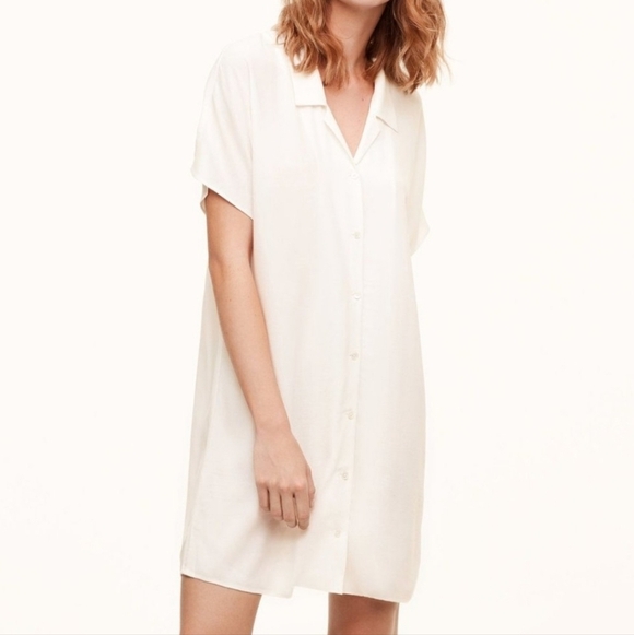 🇨🇦 Aritzia Wilfred Free Radhika White Shirt Dress - Picture 2 of 10